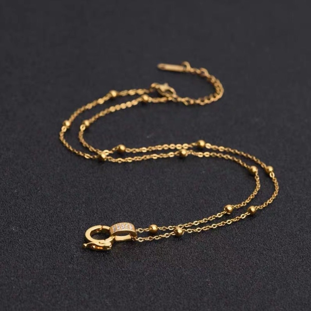 T Thailand Amulet Chain ไทเทเนียมเหล็กสีการเก็บรักษาโลหะ Amulet Chain Starry Sky Chain Clavicle Chai