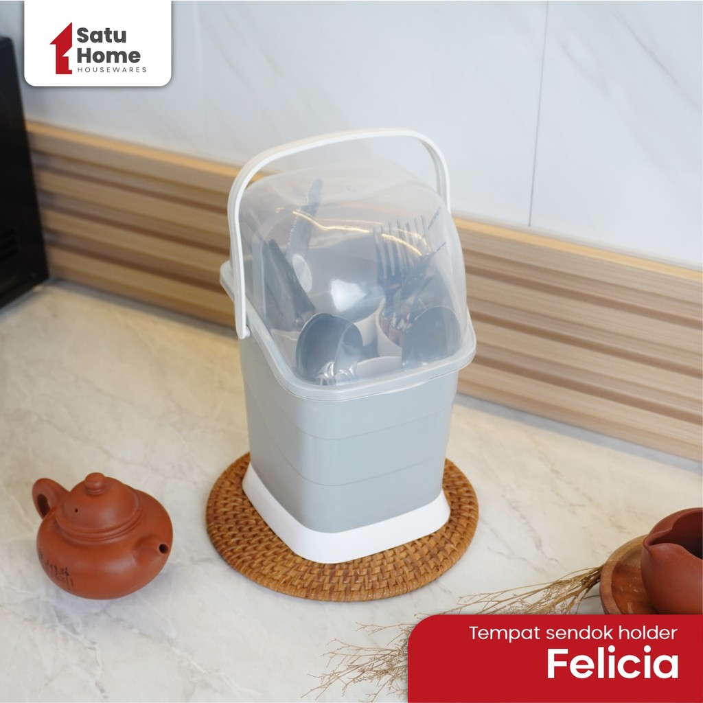 One.Home- FALICIA SPOON HOLDER WITH HANDLE/ SPOON FORK HOLDER/ AESTHETIC SPOON HOLDER