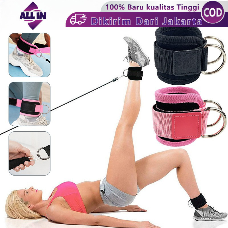 สายรัดฟิตเนสข้อเท้า D-Ring Strap Gym Ankle Strap Fitness Gym Strap สายรัดข้อเท้า