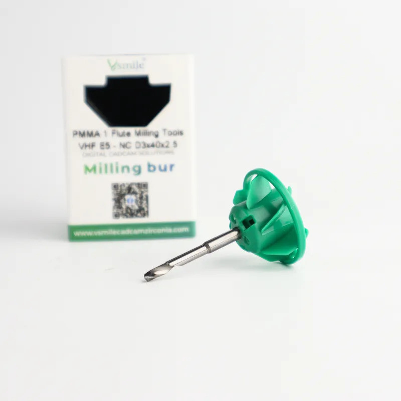 VHF E5 E4 Airtool Zirconia Diamond Coating Milling Cutter PMMA Drills 40mm VHF Dental Burs For Denta