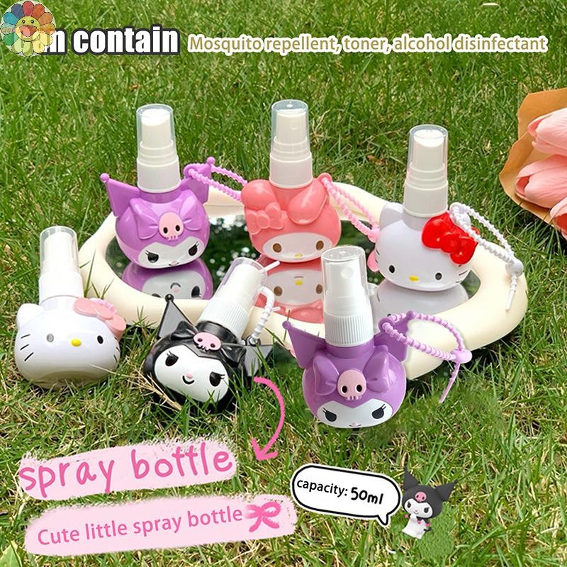GOGO 50ml Sanrio Hello Kitty Bottle Kuromi My Melody Travel เครื่องสําอางแบบพกพาน้ําหอมกดแอลกอฮอล์บรรจุขวด TH
