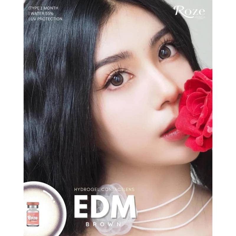 EDM rozelens คอนเเทคเลนส์ บิ๊กอายสุดละมุน bigeye gray brown ✨คอนเเทคเลนส์กรองเเสง✨