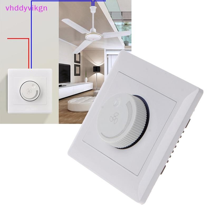 VHDD ปรับพัดลมเพดานควบคุมความเร็วปุ่มผนังหรี่ไฟ 220V 10A TH