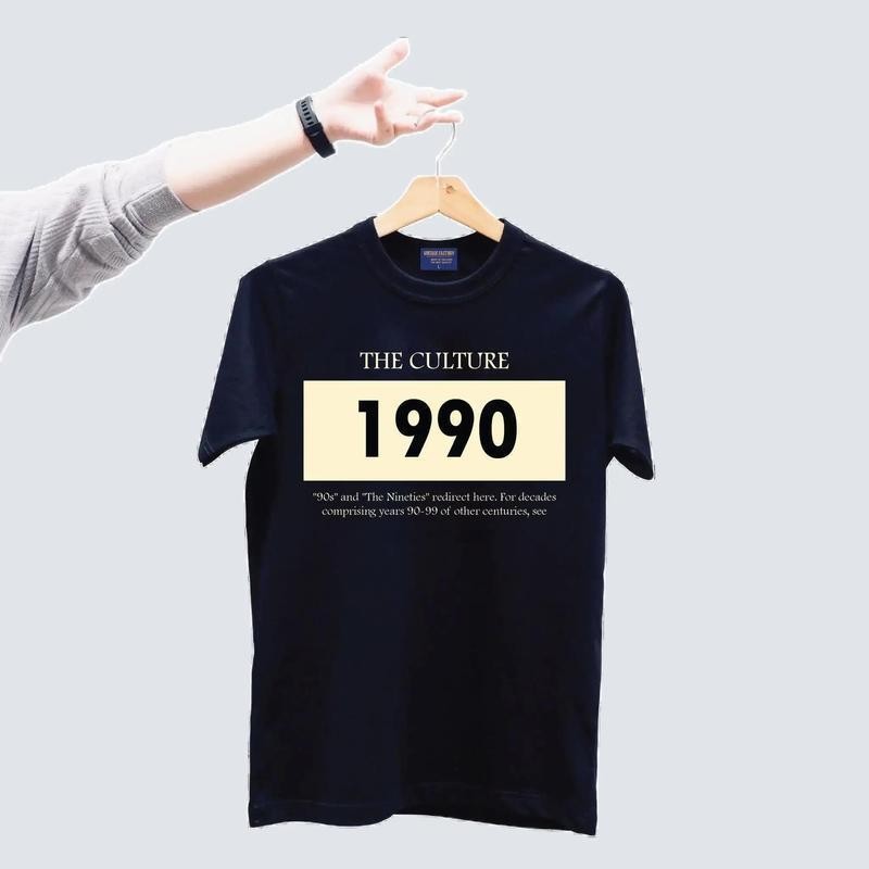 (พร้อมส่ง) เสื้อยืดปีเกิดสีดำ 1990-1997 - ผ้าคอตตอน สกรีนแน่นๆส่งตรงจ Man Clothing ผู้ชาย คอกลม มีทั้งสีดำและสีขาว S-3XL