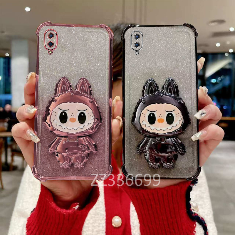 ปลอก VIVO Y91C Y93 Y1S 1814 1815 1820 1929 เคสโทรศัพท์สําหรับผู้ถือซิลิโคนสี่มุมป้องกัน labu ใส