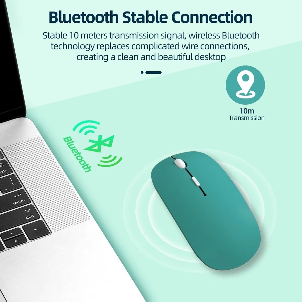 เมาส์ไร้สาย USB ชาร์จบลูทูธสําหรับ Samsung Galaxy Tab S10 FE Plus 13.1 2025 A9 + 11 S8 S7 S10Plus S9FE + S8 Plus S7FE S6 Lite A8 A7