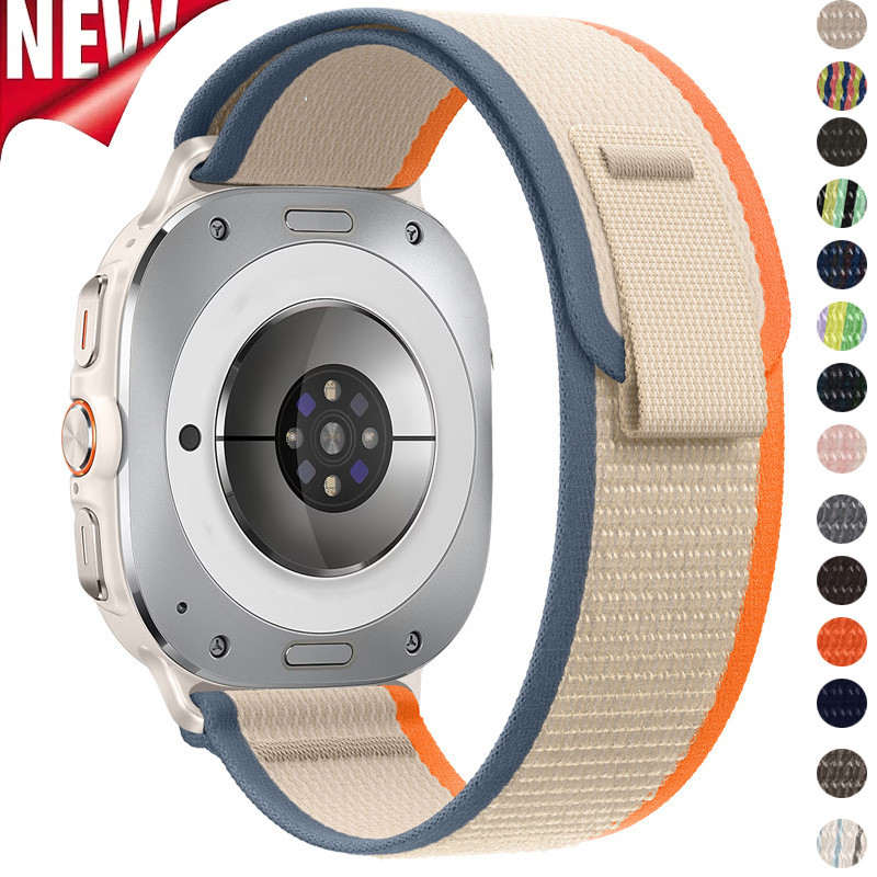 สายรัดไนลอนใช้งานร่วมกับ Samsung Galaxy Watch Ultra 47 มม.สําหรับ Galaxy Watch 7 Ultra Watchband สร้อยข้อมืออุปกรณ์เสริม