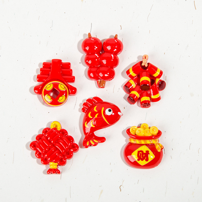 เครื่องประดับ DIY กาวครีมอุปกรณ์เรซินจี้โทรศัพท์มือถือพวงกุญแจกิ๊บติดผมแม่เหล็กติดตู้เย็นโบว์จีนปีใหม่ ราคา ถูกที่สุด ดีลบีเคเค แกลเลอรีภาพที่ 9