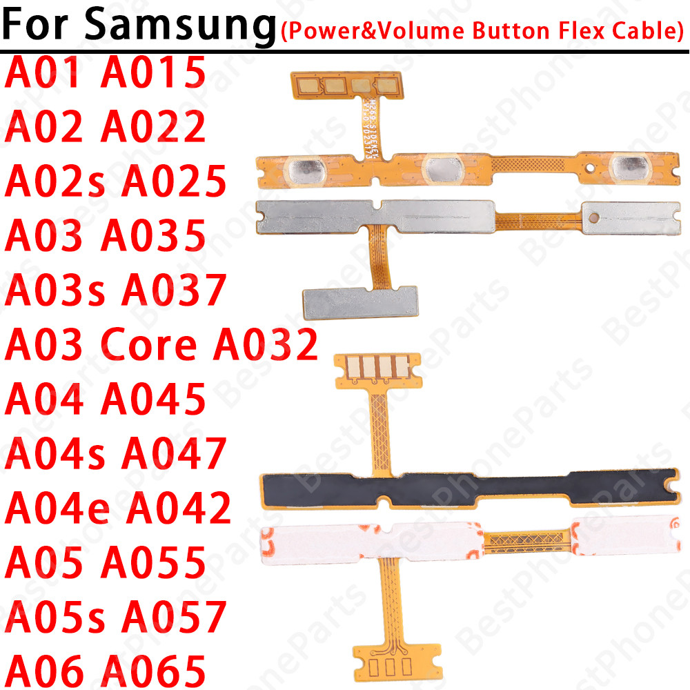 ปุ่มด้านข้างปุ่มสวิทช์เดิมสําหรับ Samsung Galaxy A01 A02S A03S A03 Core A04 A04S A04E A05 A05S A06 เ