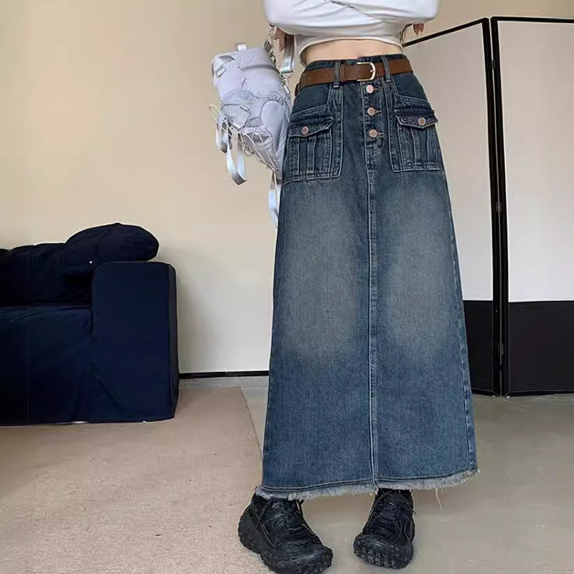 JKD.PKU-ROK 23740 กระโปรงลาย กระโปรงนําเข้าล่าสุด -