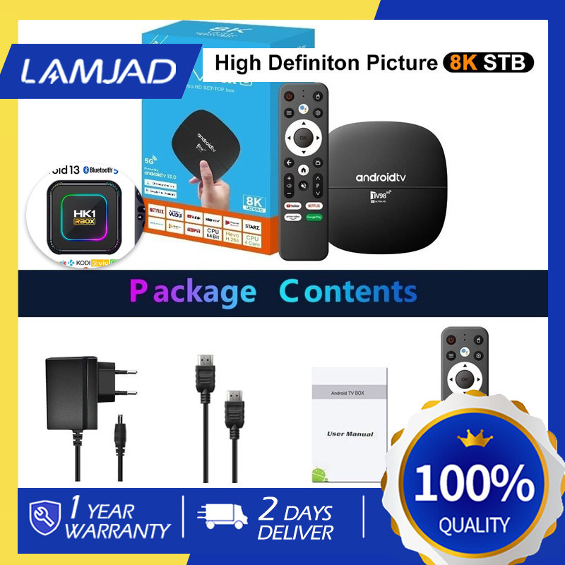 ราคาต่ำสุดใน✨ ✨ NEW TV98 ATV Android TV Box Android 13 TV 8K TV Box รองรับภาษาไทย