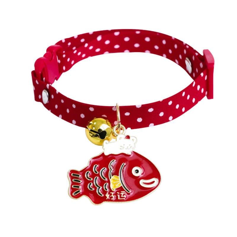 สัตว์เลี้ยงปีใหม่ปลอกคอสุนัขน่ารักโอนปลอกคอสัตว์เลี้ยงอุปกรณ์เสริมปรับคอแมวความปลอดภัยจับมือปลอกคอ - รูปที่ 3