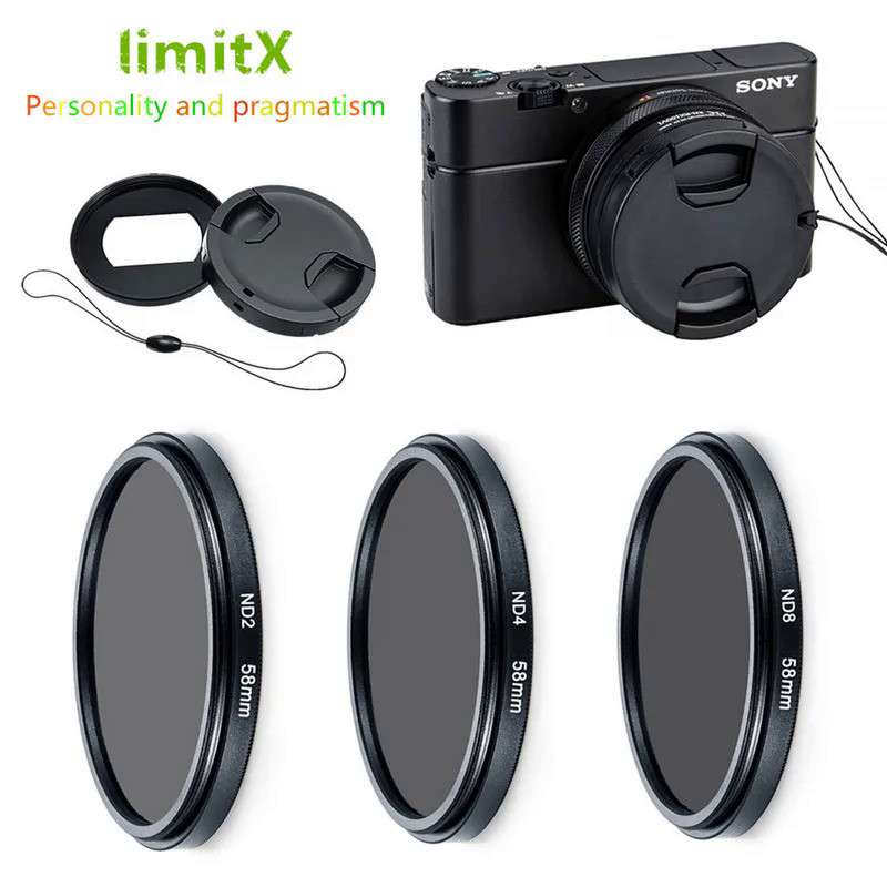 ND2 ND4 ND8 Neutral Density ND Filter & Adapter Ring Lens Cap Keeper For Sony ZV-1 RX100 VII VI V VA