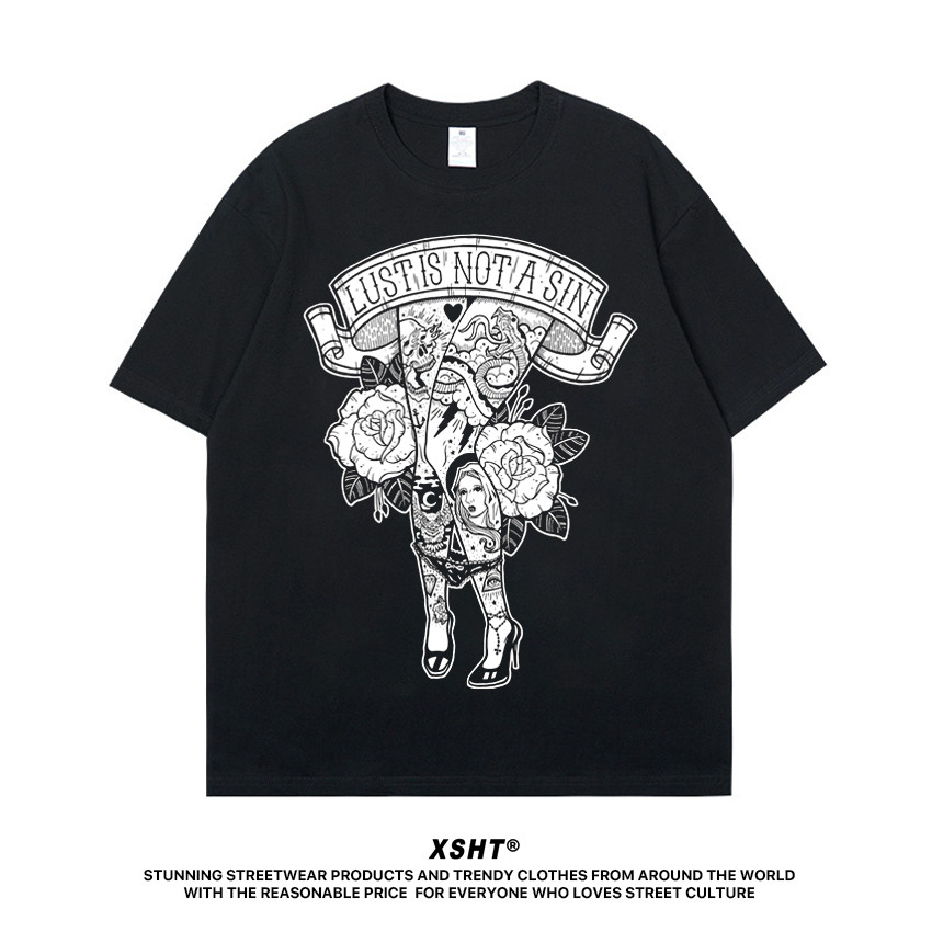 พร้อมส่ง เสื้อ Gildan ลาย Rebel8 Tattoo Tee - Black (สีดำ) tee.