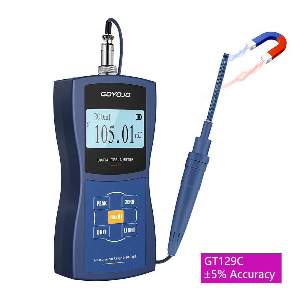 Goyojo แม่เหล็กถาวร Gauss Meter ดิจิตอลมือถือ Tesla Meter Magnetic Flux Meter พื้นผิว Magnetic Field Test 5% 2% 1% ความแม่นยํา ราคา ถูกที่สุด ดีลบีเคเค แกลเลอรีภาพที่ 9
