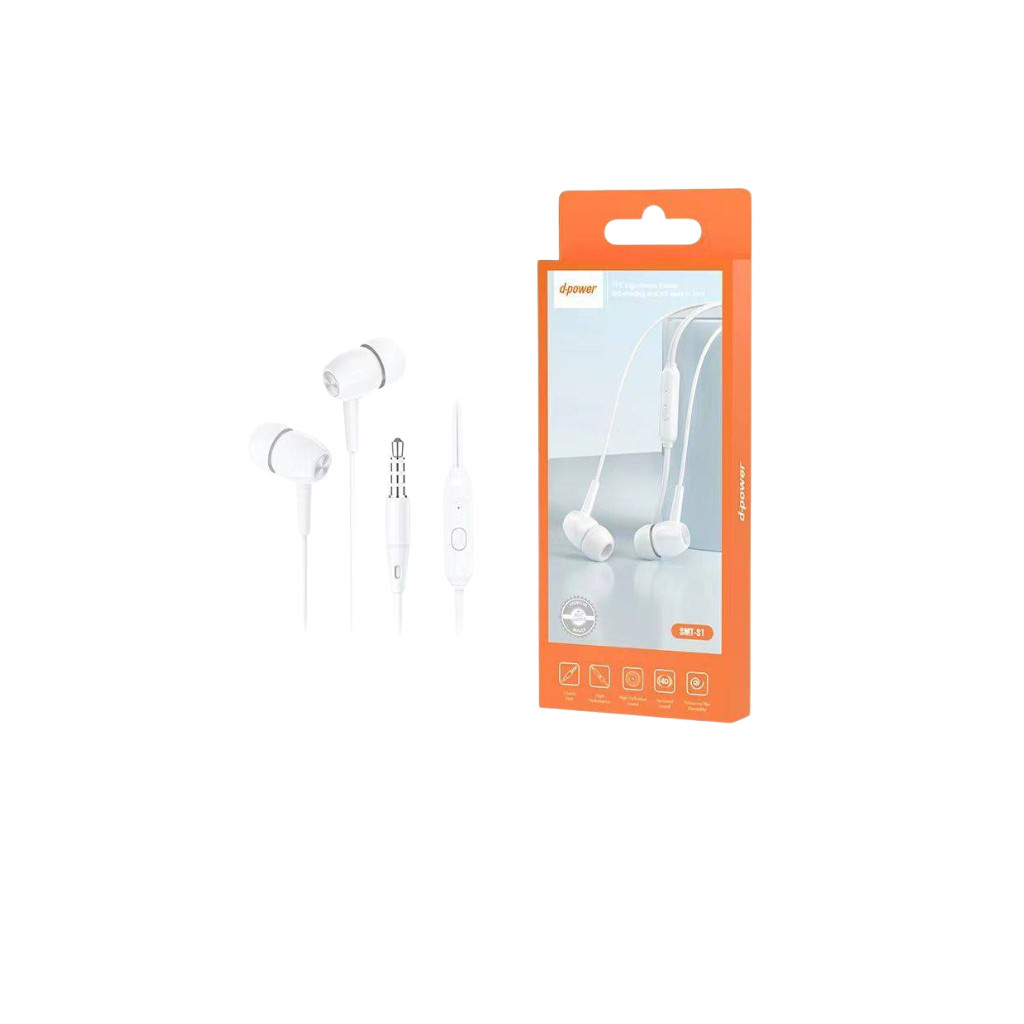 Small Talk 3.5mm d-power รุ่น SMT-S1 รองรับโทรศัพท์มือถือหลายรุ่น หูฟัง d-power หูฟัง Small Talk
