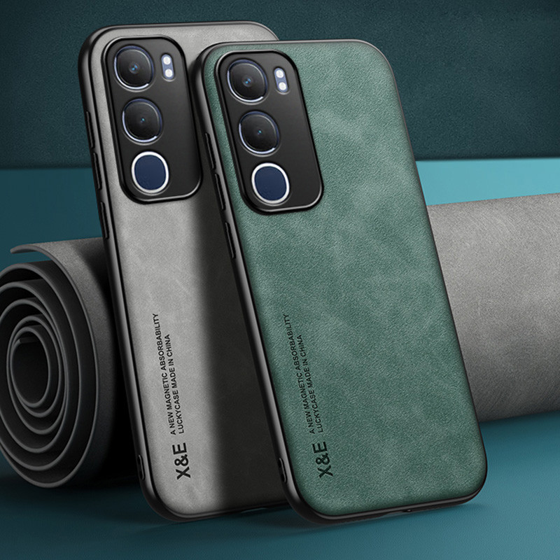 สําหรับ Vivo Y19s / Y19s Pro หรูหรากันกระแทกธุรกิจ Retro Soft Case Cover