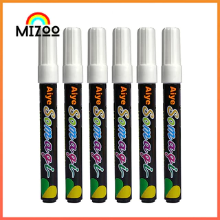 Mzioo ปากกาชอล์คน้ำ ชอล์คมาร์คเกอร์ 8 สี Chalk Marker ปากกาเพ้นท์ ไร้ฝุ่นลบได้ กระดานดำ แก้ว กระจก