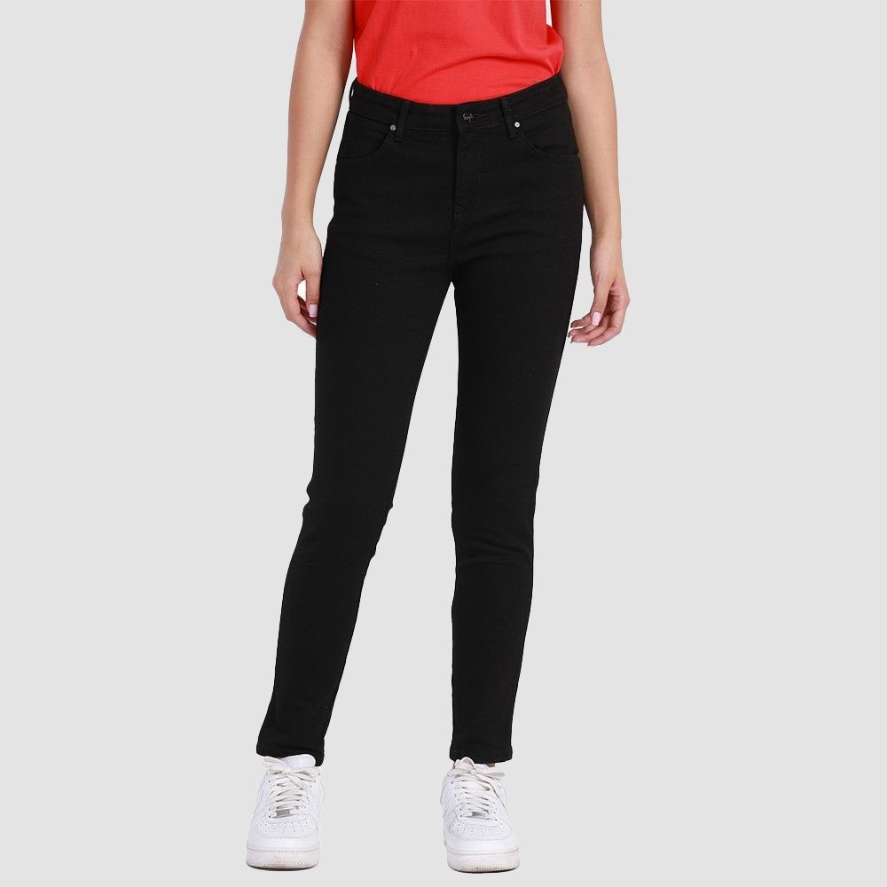WRANGLER กางเกงยีนส์ผู้หญิง เอวสูง ทรงรัดรูป รุ่น WR SC23WJESC02 สีดำ