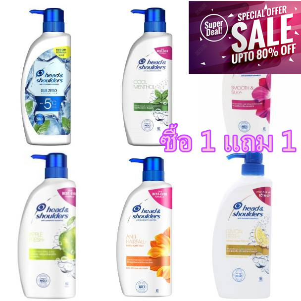 【ซื้อ 1 แถม 1】แชมพู เฮดแอนด์โชวเดอร์ Head & Shoulders 370ml แชมพูผสมสารขจัดรังแค head & shouldersanti dandruff shampoo