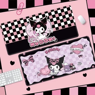 [คลังสินค้าพร้อม] แผ่นรองเมาส์ Kuromi แป้นพิมพ์คอมพิวเตอร์ขนาดใหญ่การ์ตูนโน๊ตบุ๊คเย็บการเรียนรู้การเขียนแผ่นรองโต๊ะสาวน่ารักนักเรียน สินค้า สํานักงานของขวัญ