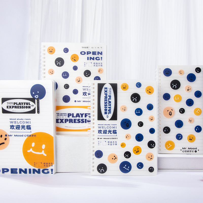 สมุดสันลวด A5 เส้นบรรทัด 80แผ่น 14.2x20.5ซม. คละลาย LB5A51-6954