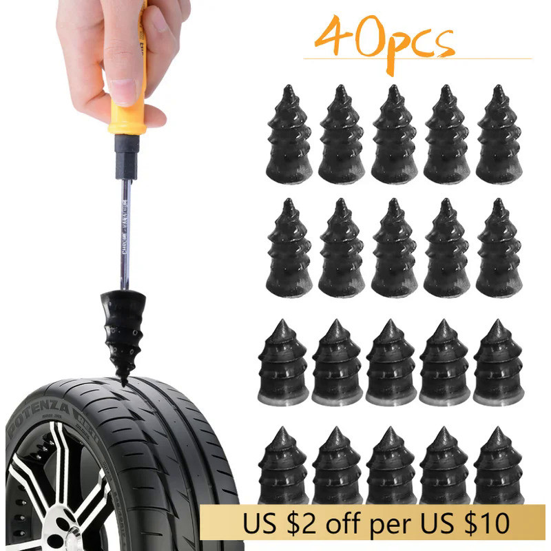 Car Vacuum Tyre Repair Nail Car Truck Motorcycle Rubber Tire Puncture Repair Tool Set Glue Repair Ti