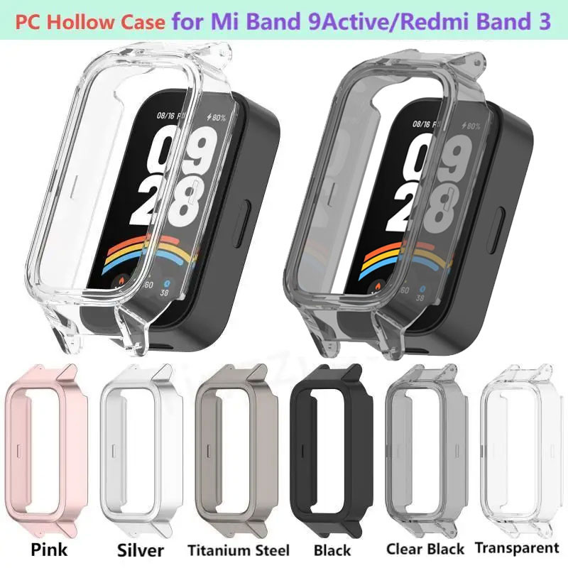 PC Hollow สําหรับ Redmi Band 3 Xiaomi Mi Band 9 Active SmartWatch ป้องกัน Redmi Band3 สําหรับ MiBand