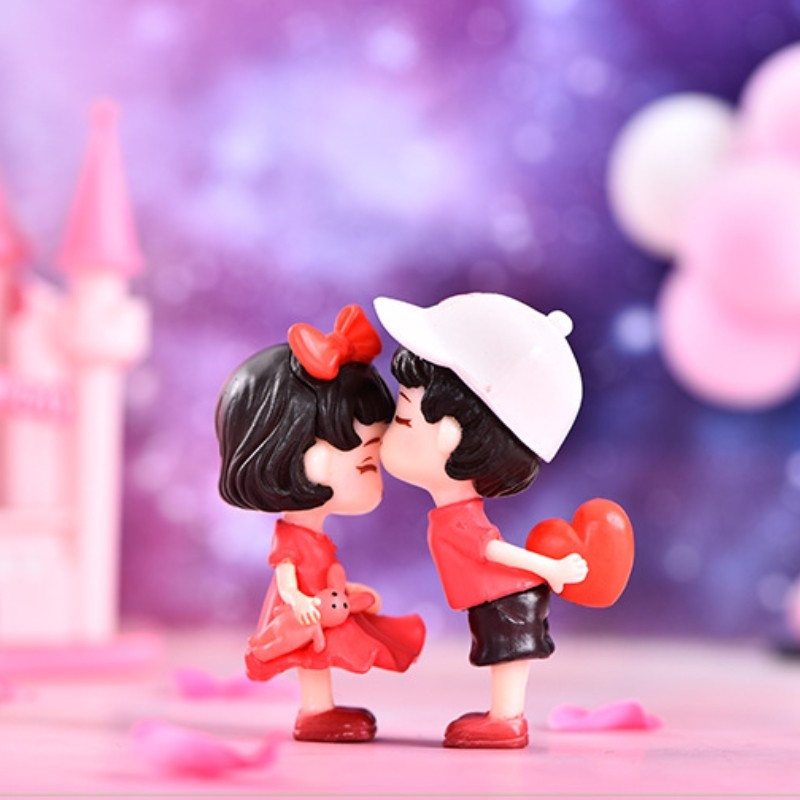 ใหม่น่ารักโรแมนติกงานแต่งงาน Fairy Garden Figurines วันวาเลนไทน์ Chrimstmas ของขวัญ DIY ตกแต่งบ้าน