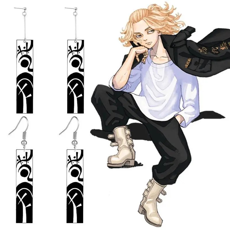 อะนิเมะ Tokyo Revengers Izana Kurokawa ต่างหูอะคริลิคคอสเพลย์ Hanafuda Drop ต่างหูอุปกรณ์เสริม