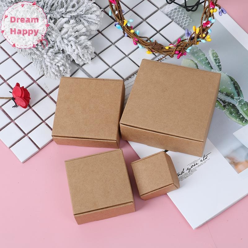 Dreamhappy กล่องของขวัญเครื่องบินกระดาษคราฟท์สีน้ําตาล 10 ชิ้น กล่องบรรจุสบู่ทํามือเปล่า TH