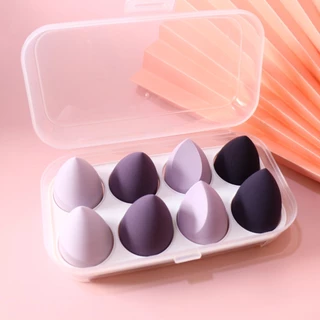 ฟองน้ำแต่งหน้ารูปไข่ 1 กล่อง 8 ชิ้น อุปกรณ์แต่งหน้า Soft Sponge