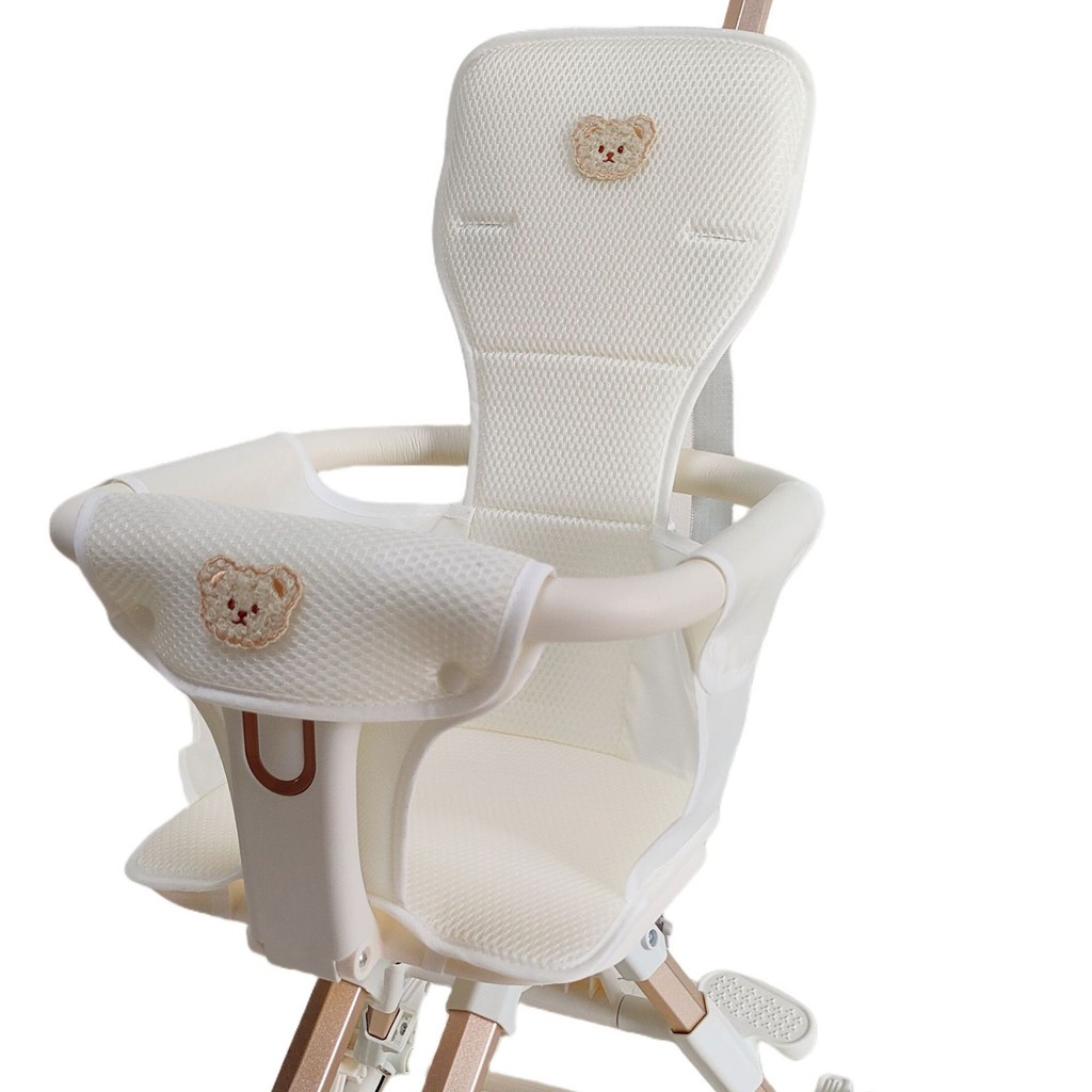 เบาะรองนั่งรถเข็นเด็ก – เบาะนุ่มหนา สบายทุกฤดูกาล พร้อมอุปกรณ์หมีน่ารัก