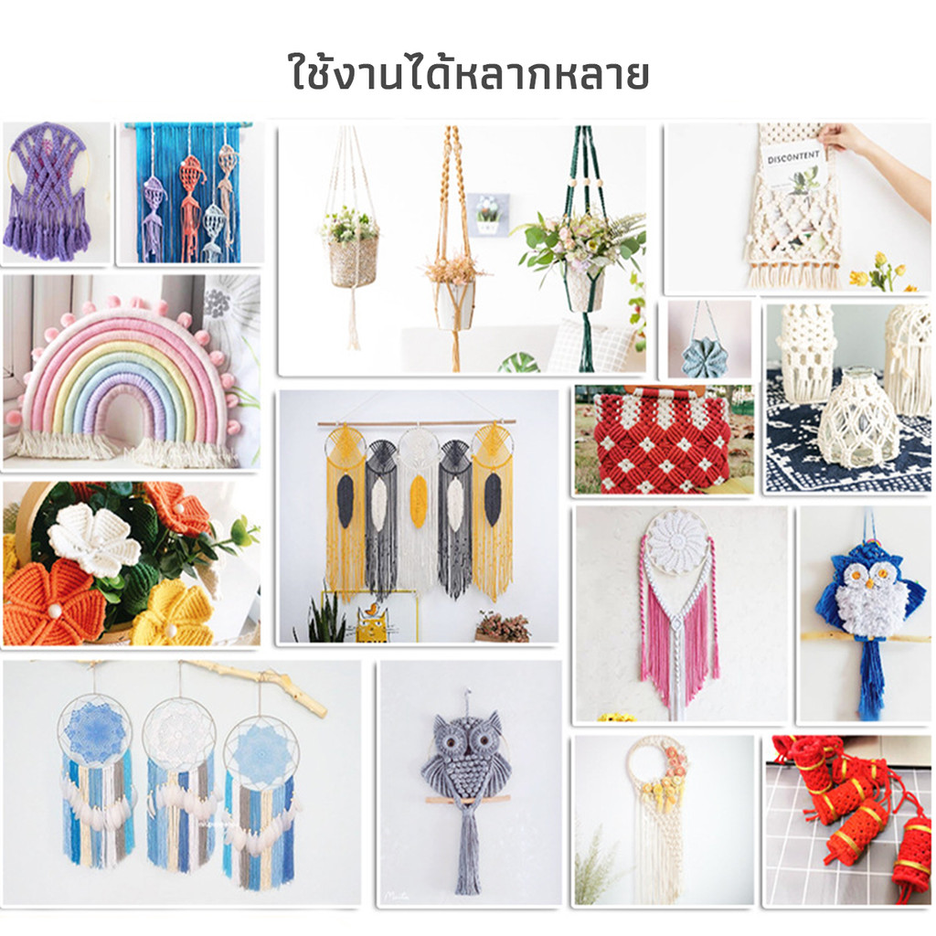 เชือกฟอกนิ่ม ขนาด2mm เชือกถัก น้ำหนัก100g  เชือกถักกระเป๋า หมวก มีสีต่างๆให้เลือก พร้อมส่งจากไทย - รูปที่ 6