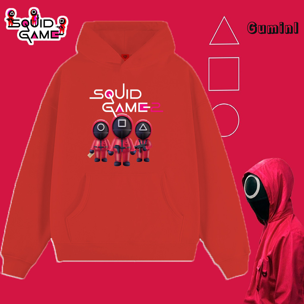 😆  เสื้อสเวตเตอร์คอกลมใหม่  เกมปลาหมึก - ซีซั่น 2 Squid Game - Season 2Hoodieเสื้อสเวตเตอร์มีฮู้ดผ้า