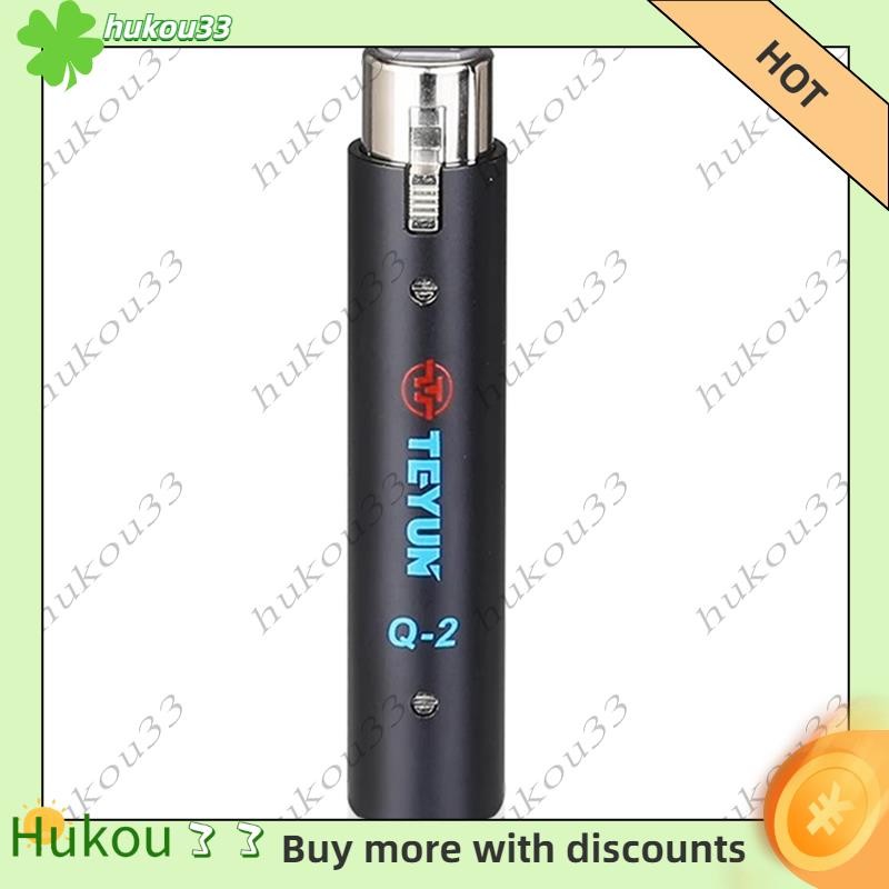 hukou33TEYUN 1 PCS สีดํา Q2 ไมโครโฟนแบบไดนามิก Preamplifier 28Db Gain Dynamic Mic Amplifier 48V โครง