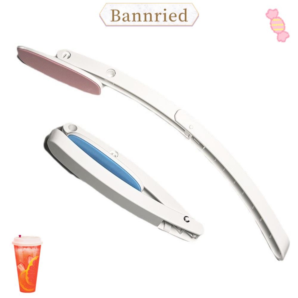 BANNRIEDSG989 Backs Lotion Applicator, ยาวโค้ง Handle ครีมกันแดดแบบใช้ซ้ําได้ Ointment Applicator, แบบพกพากลับ Self-Tanning ขยายพับกลับครีม Aid Men & Women