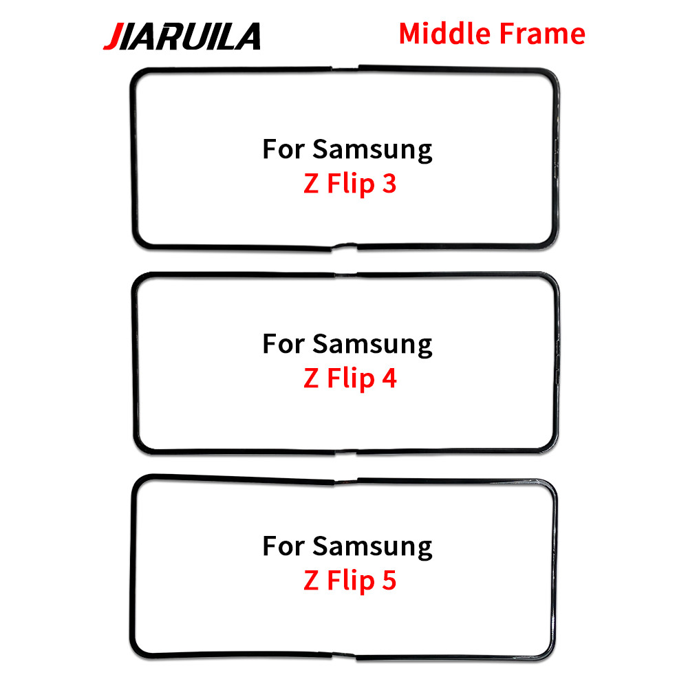 ด้านหน้า Bezel Faceplate สําหรับ Samsung Z Flip 3 4 5 กรอบกลางแผ่น LCD Supporting กรอบอะไหล่ซ่อม