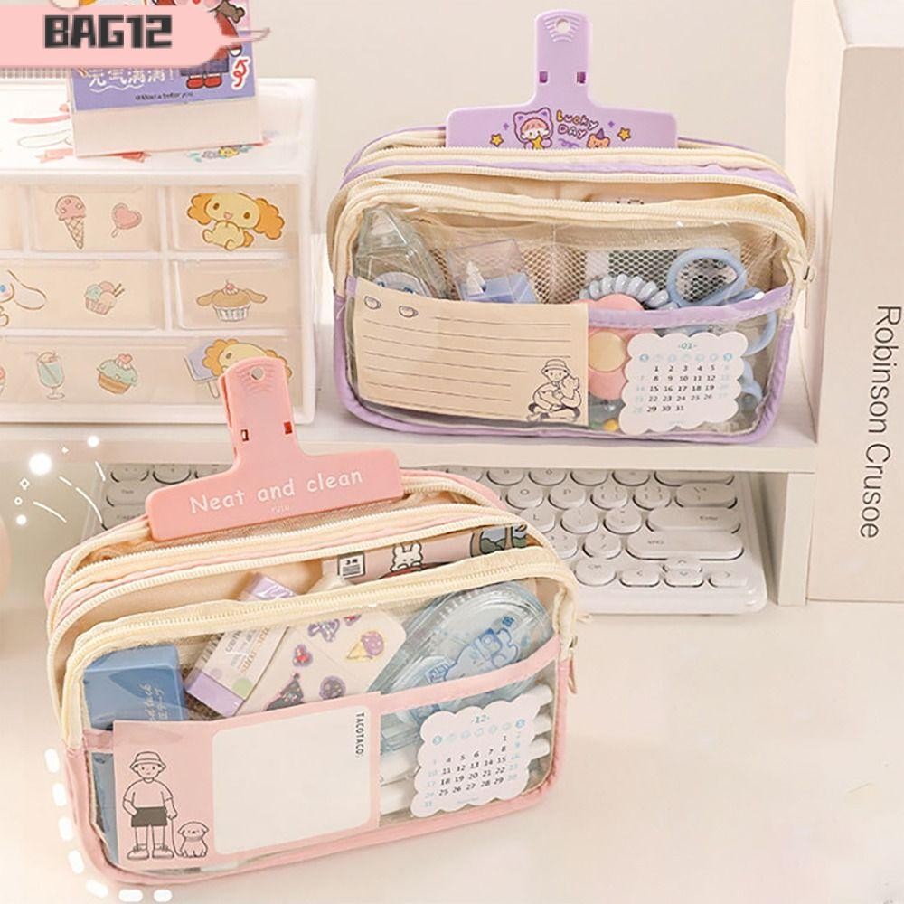 Bag12 กระเป๋าปากกา, ดินสอห้าชั้นความจุขนาดใหญ่