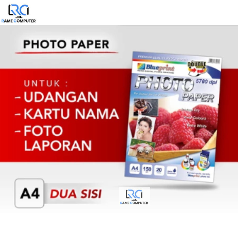 กระดาษภาพถ่ายสองด้าน BLUEPRINT A4 150 แกรม