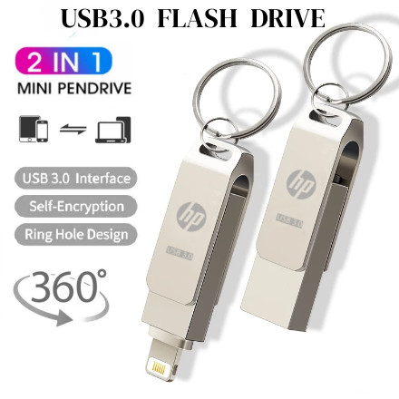 HP Otg Pendrive 1TB แฟลชไดรฟ์ Usb 2TB Usb Thumbdrive สําหรับ iPhone Storage Pendrive