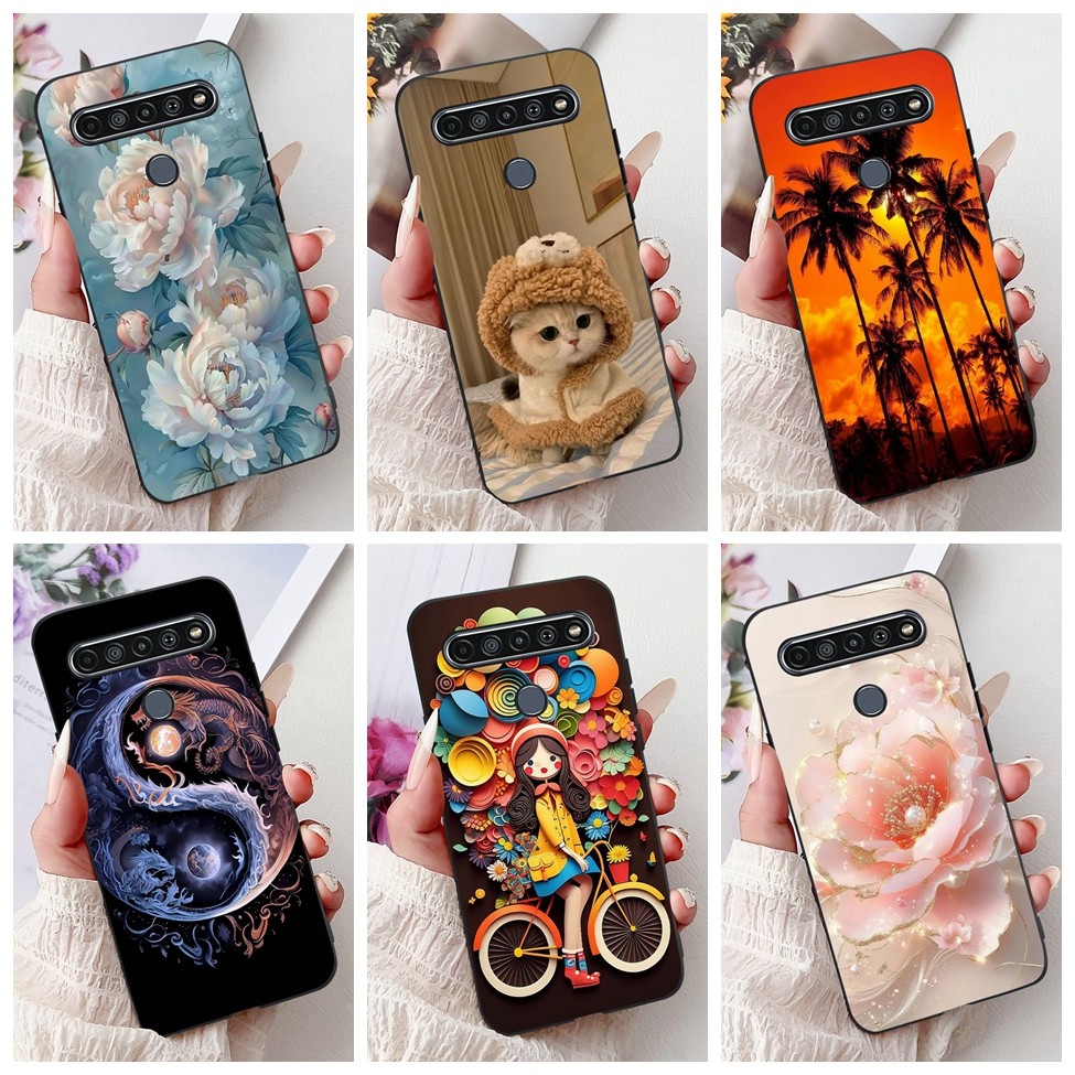 LG K41S 2020 กรณี LM-K410 ความงามแมวน่ารักแฟชั่นดอกไม้ทาสีปกหลัง LG K41S เคสโทรศัพท์ LMK410EMW