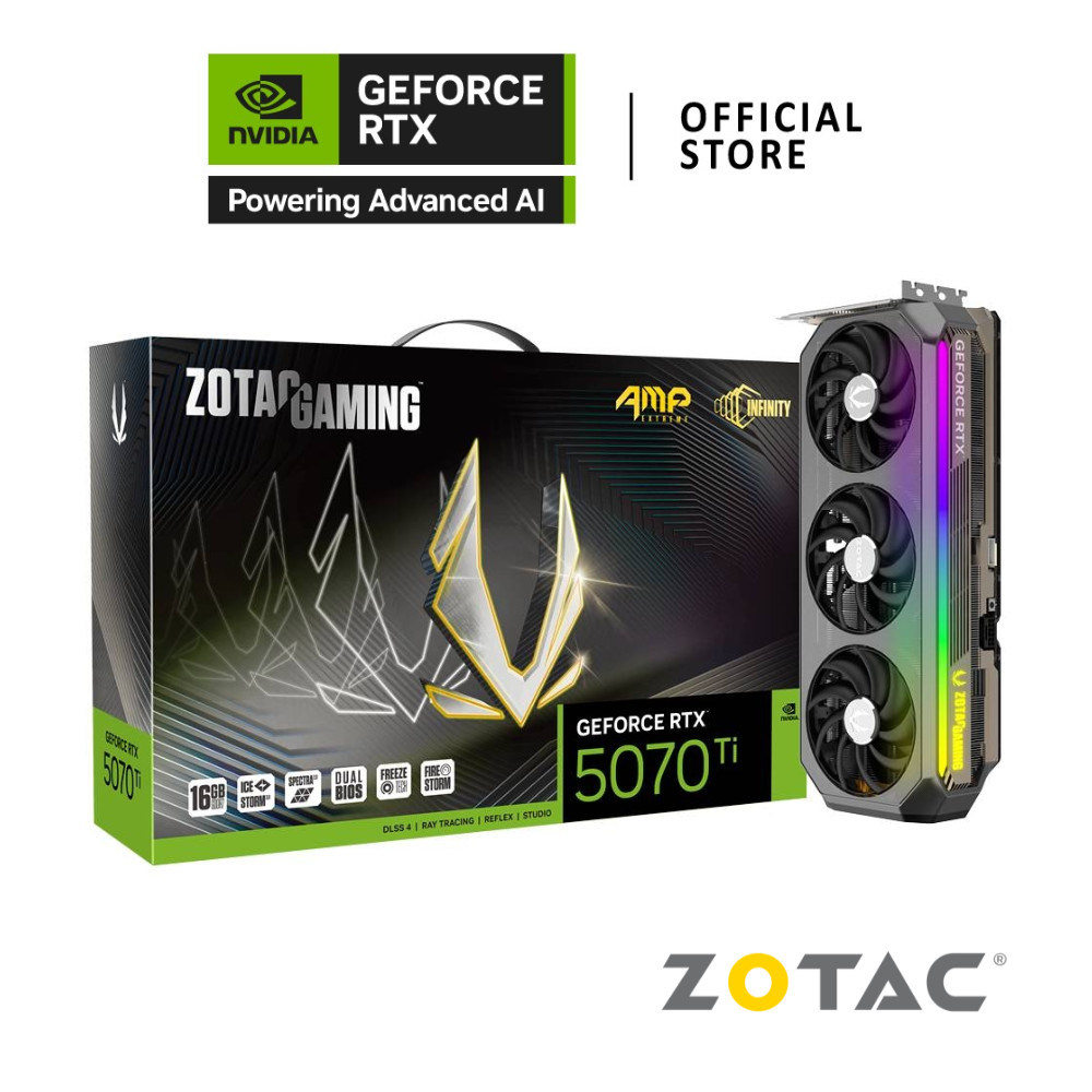 ZOTAC GAMING GeForce RTX 5070 Ti AMP Extreme INFINITY 16GB VGA Card การ์ดจอ
