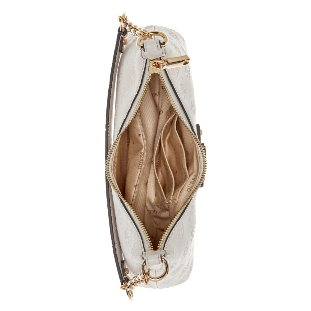 GUESS กระเป๋า รุ่น PD952918 GERTY TOP ZIP SHOULDER BAG สีขาว