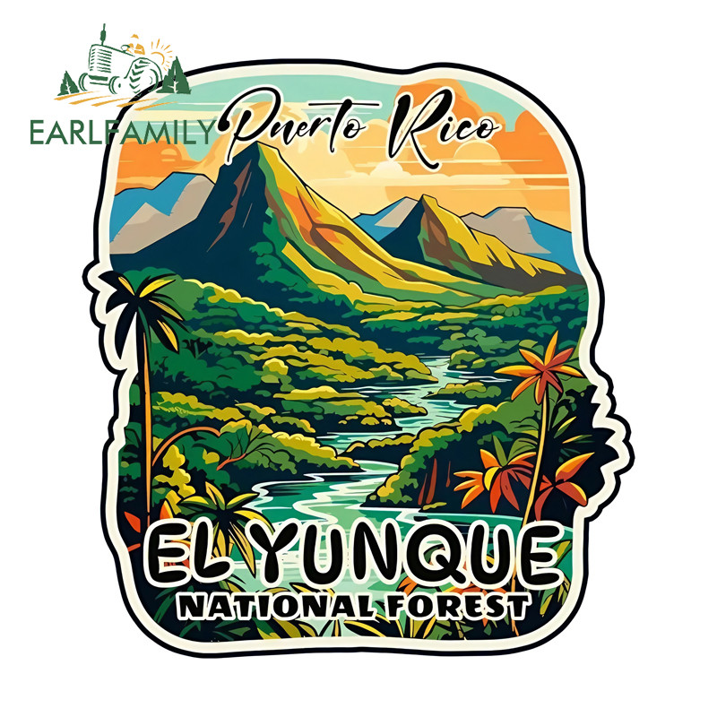 EARLFAMILY El Yunque National Forest สติกเกอร์รถรถจักรยานยนต์ Windows กระเป๋าเดินทาง Occlusion Scrat