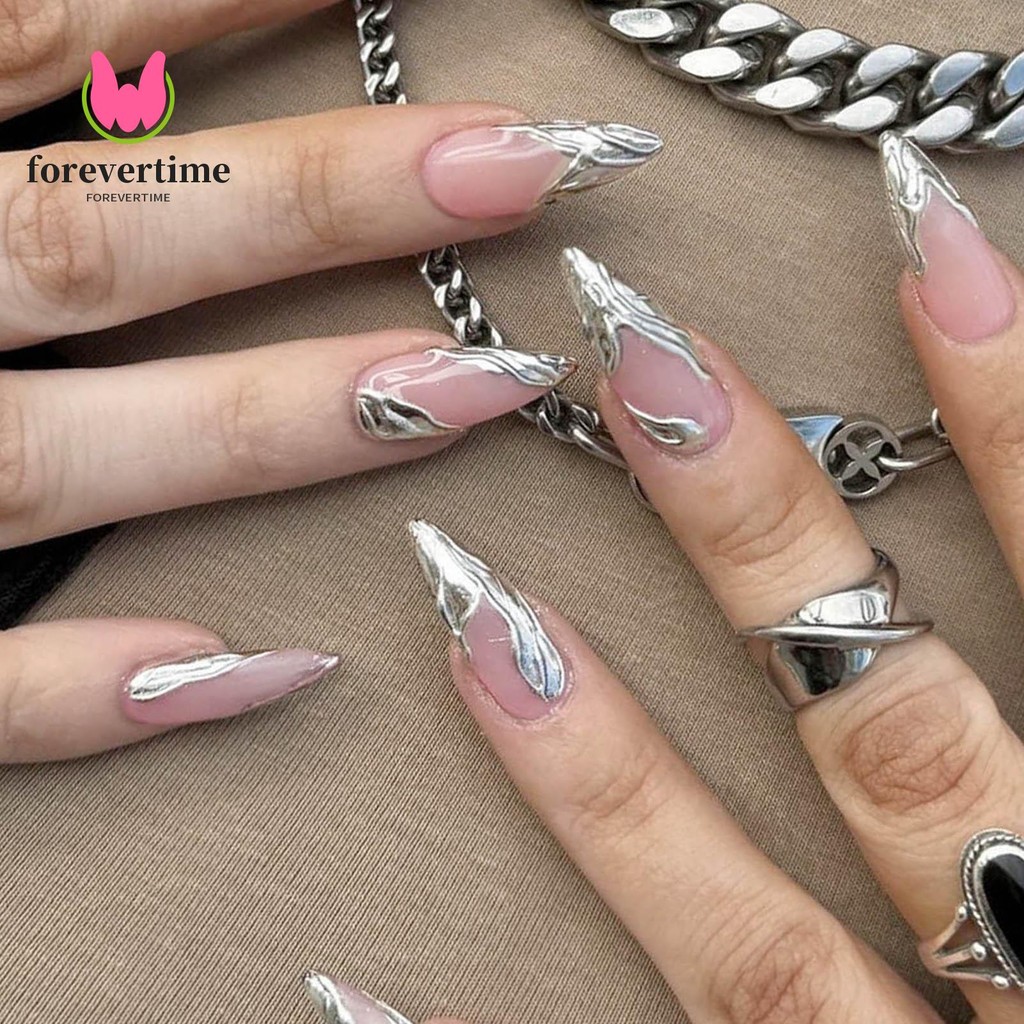 Elegant Pink French Press On Nails Sweet & Charming Reusable Press On Nails เหมาะสําหรับผู้หญิงและเด