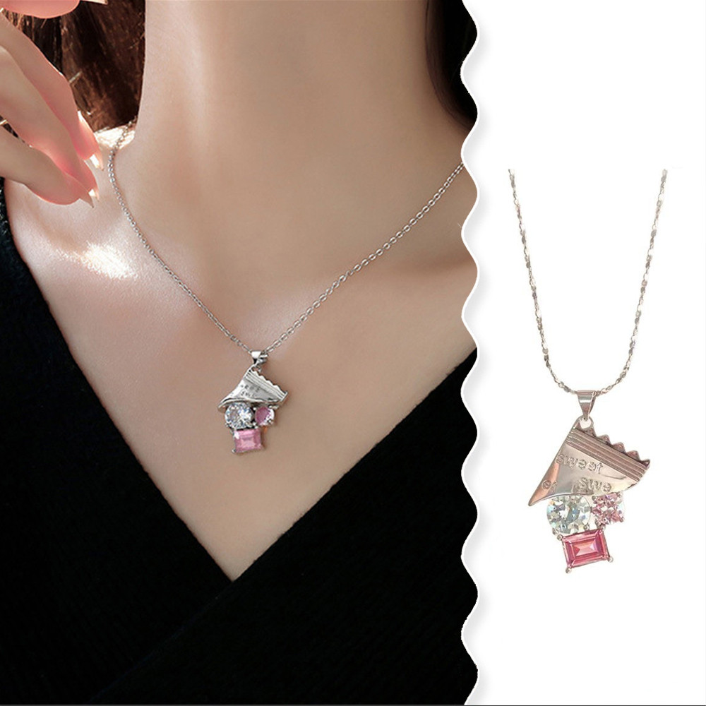 Candy Series สร้อยคอเพทาย Clavicle Chain ผู้หญิง Niche ประณีตหรูหราแฟชั่น