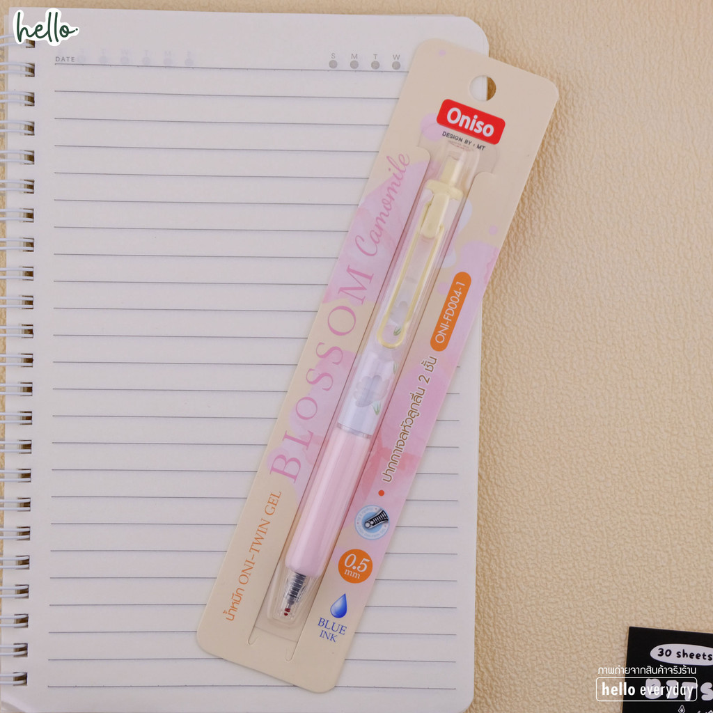 Oniso - ปากกาเจลหัวลูกลื่น 2 ชั้น Blossom หมึกน้ำเงิน ขนาด0.5mm. - รูปที่ 3