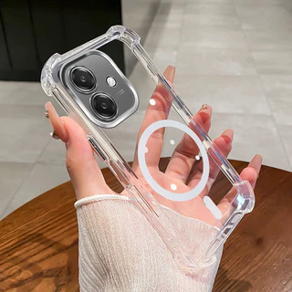 กันกระแทก Case สําหรับ OPPO A3 A3X 4G 5G เคสโทรศัพท์ 2025 ใหม่การออกแบบแม่เหล็กความงามกรณี SZ15