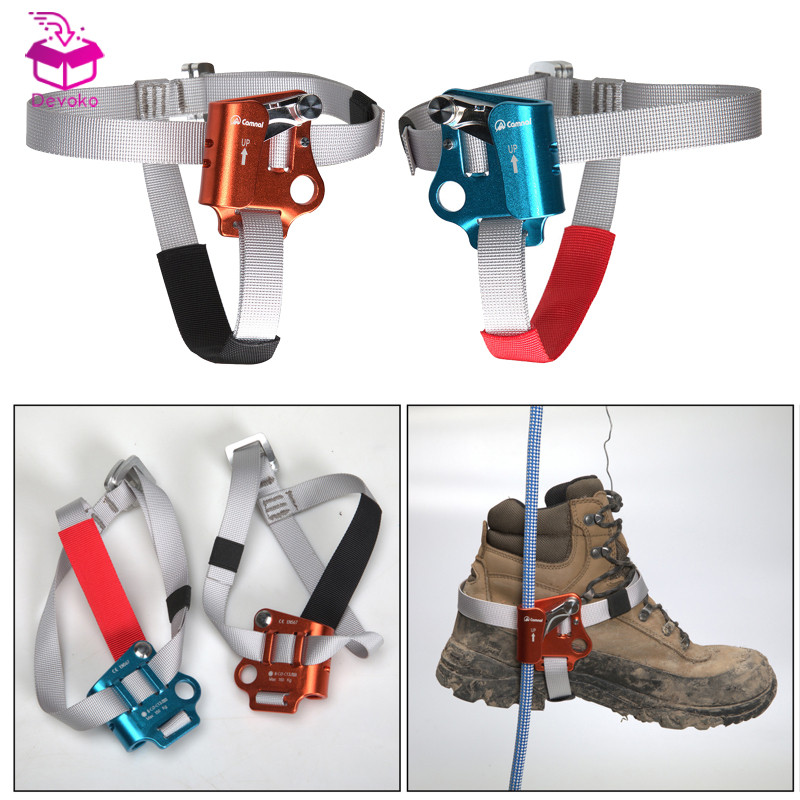 [chiwanji2mf] กลางแจ้งเท้า Ascender Riser Ascender สําหรับปีนเขาเชือกแนวตั้ง 8-13 มม.